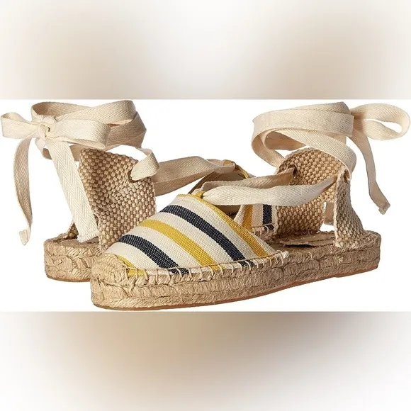 SOLUDOS | Striped Gladiator Platform Sandals Size 8.5