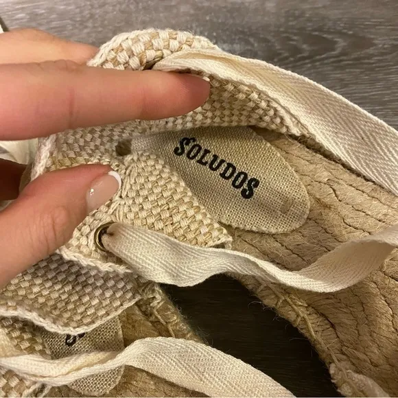 SOLUDOS | Striped Gladiator Platform Sandals Size 8.5