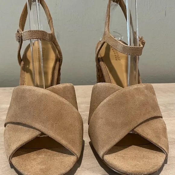 Soludos Suede Heels with Wicker Covered Heels Size 11