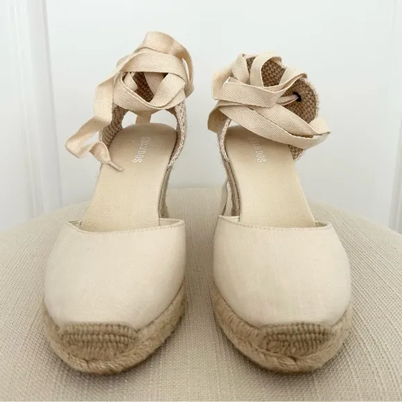 Soludos The Marseille Wedge - Espadrille Sandals La Concha Ivory