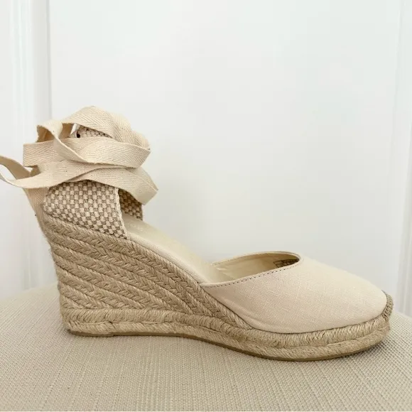Soludos The Marseille Wedge - Espadrille Sandals La Concha Ivory