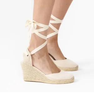 Soludos The Marseille Wedge - Espadrille Sandals La Concha Ivory