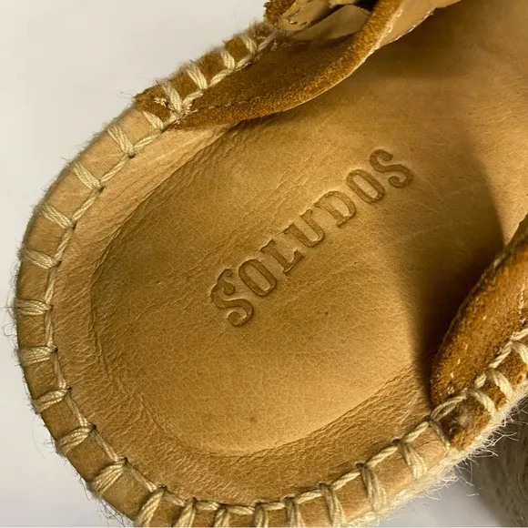 Soludos Walnut Como Platform Wedge 9.5