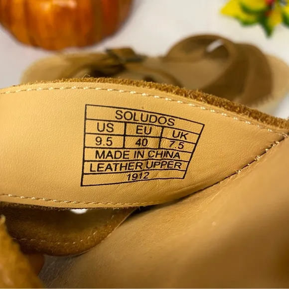 Soludos Walnut Como Platform Wedge 9.5
