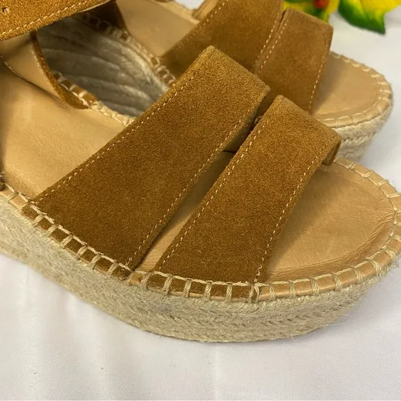 Soludos Walnut Como Platform Wedge 9.5