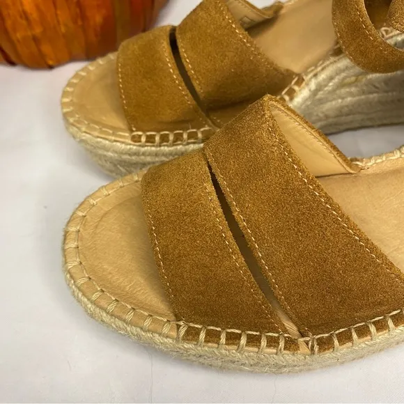Soludos Walnut Como Platform Wedge 9.5