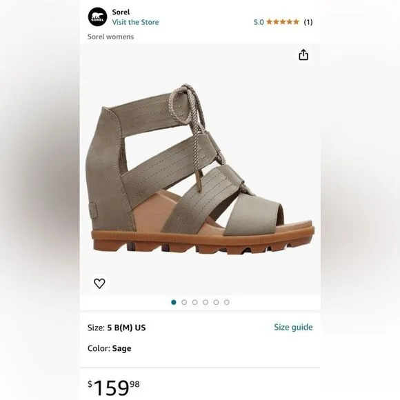 Sorel ankle wedge sandals