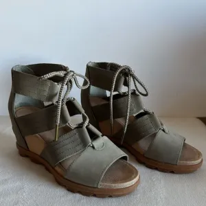Sorel ankle wedge sandals