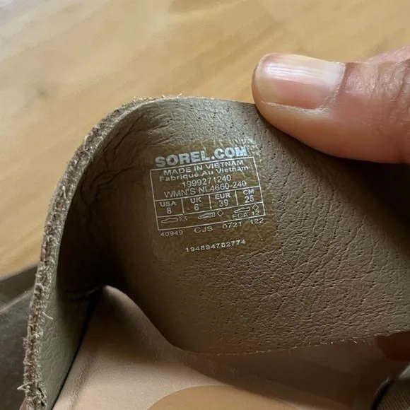 Sorel Ella II Leather Slide Sandals Sz 8