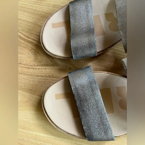 Sorel Ella II Leather Slide Sandals Sz 8
