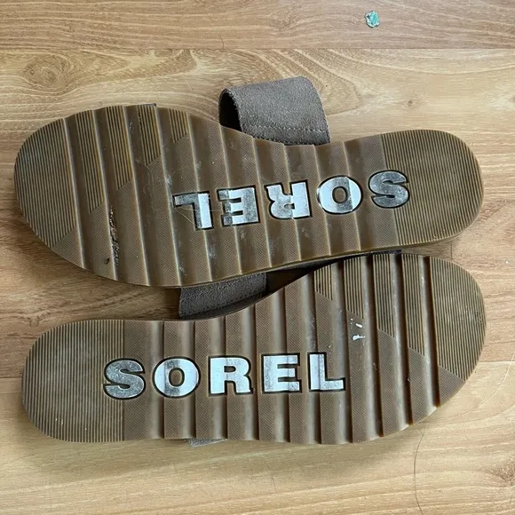 Sorel Ella II Leather Slide Sandals Sz 8