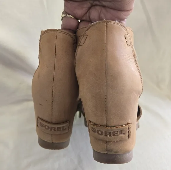 Sorel Joanie II Lace Ankle Wedge Sandals 7