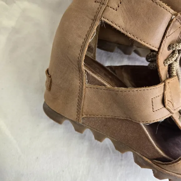 Sorel Joanie II Lace Ankle Wedge Sandals 7