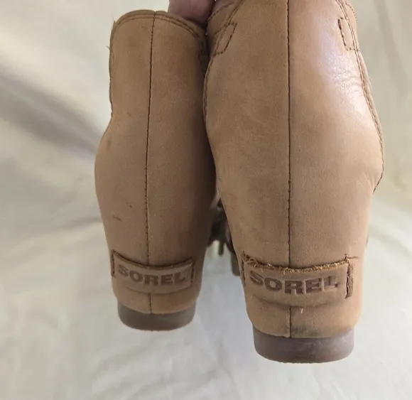 Sorel Joanie II Lace Ankle Wedge Sandals 7