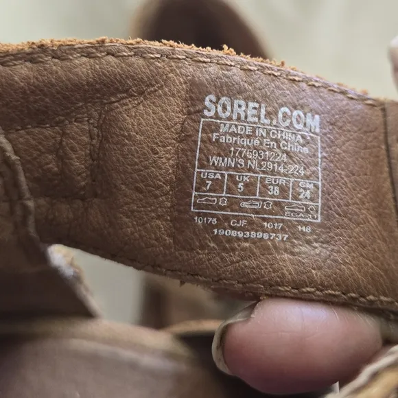 Sorel Joanie II Lace Ankle Wedge Sandals 7