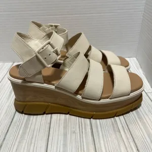 Sorel Joanie III Sandals Women's 7.5 Leather Strappy Platform Wedge