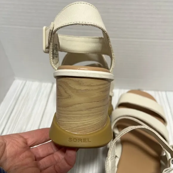 Sorel Joanie III Sandals Women's 7.5 Leather Strappy Platform Wedge