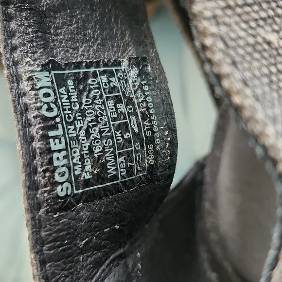 SOREL JOANIE LACE WEDGE SANDALS