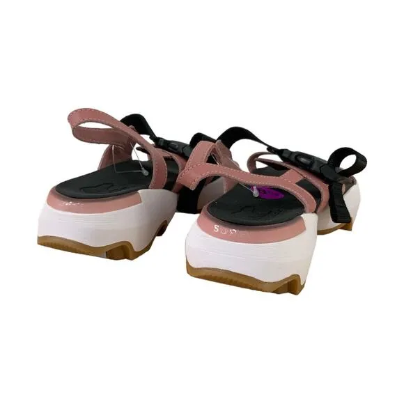 Sorel Kinetic Impact Slingback Blush Pink Women's Wedge Sandals Size 6.5 NEW
