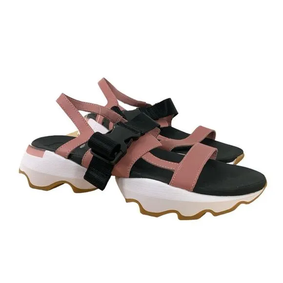 Sorel Kinetic Impact Slingback Blush Pink Women's Wedge Sandals Size 6.5 NEW