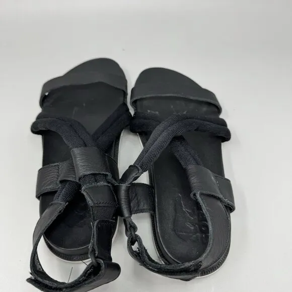 Sorel Roaming Multi-Strap Sandals Womens Strappy Gladiator Black White Size 5.5