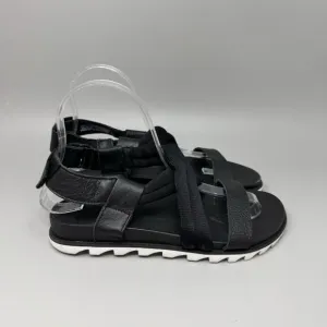 Sorel Roaming Multi-Strap Sandals Womens Strappy Gladiator Black White Size 5.5