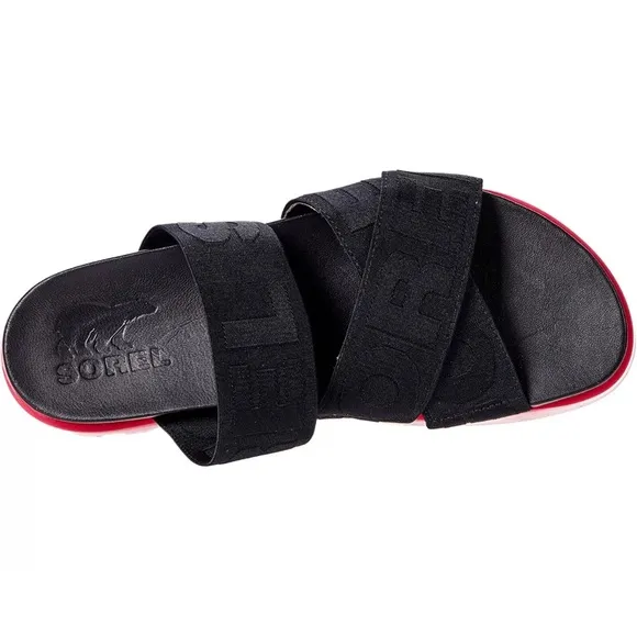SOREL Roaming Slide Sandals in Black Pink Size 12