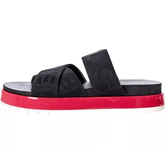 SOREL Roaming Slide Sandals in Black Pink Size 12