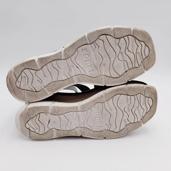 Sorel Women's 7 Joanie III Sport Strap Platform Wedge Sandals Omega Taupe White