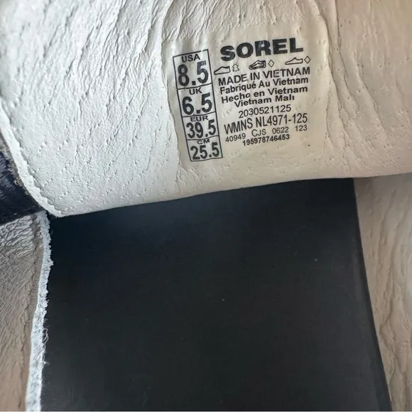 Sorel Womens Black White Viibe™ Clog Size 8.5