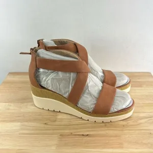 Soul Naturalizer Goodtimes Wedge Sandals- Toffee- Size 11 M- NIB