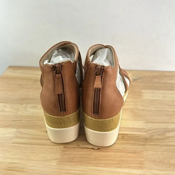 Soul Naturalizer Goodtimes Wedge Sandals- Toffee- Size 11 M- NIB