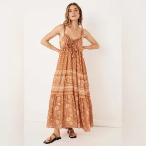 Spell &amp; The Gypsy Utopia Strappy Midi Dress in Cinnamon