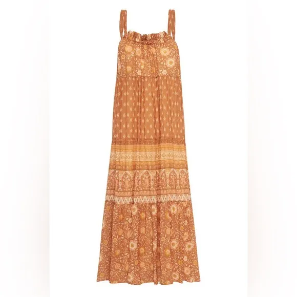 Spell &amp; The Gypsy Utopia Strappy Midi Dress in Cinnamon