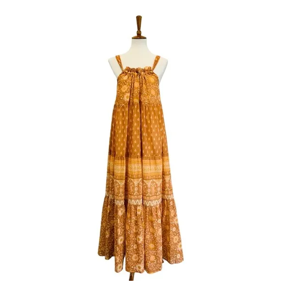 Spell &amp; The Gypsy Utopia Strappy Midi Dress in Cinnamon