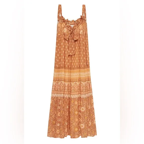 Spell &amp; The Gypsy Utopia Strappy Midi Dress in Cinnamon