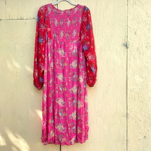 Spell Solstice Midi Dress in Salsa Rose