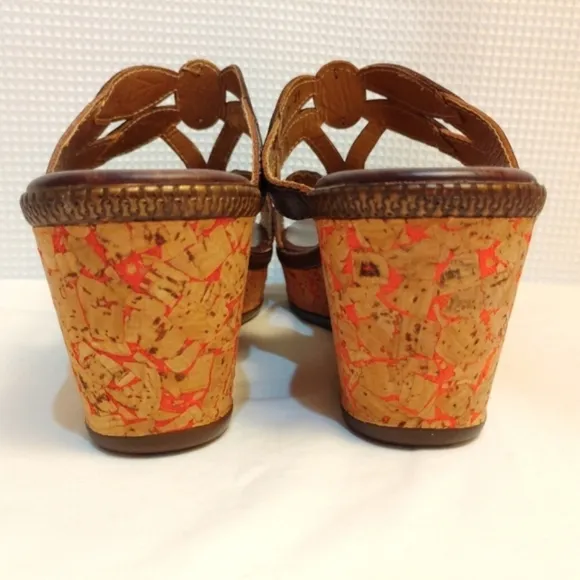 Spring Step Bonita Leather Jeweled Dragonfly Wedge Sandals Colorful 10.5…