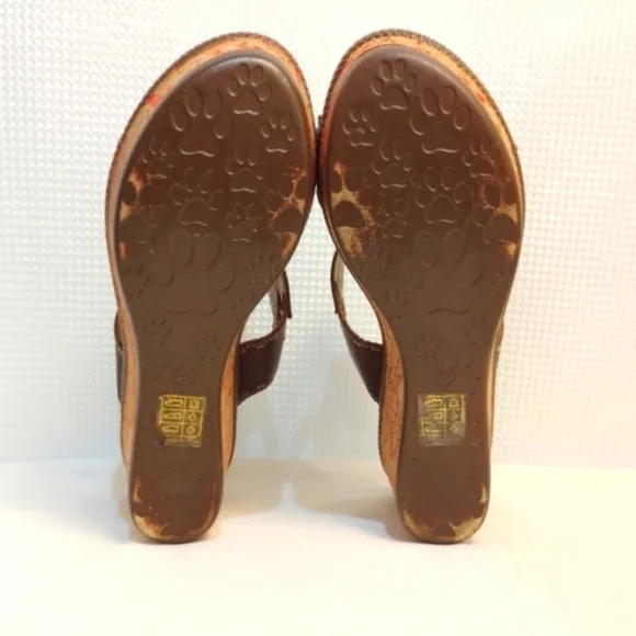 Spring Step Bonita Leather Jeweled Dragonfly Wedge Sandals Colorful 10.5…