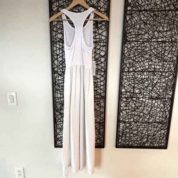 Stateline Chic White Linen Sleeveless Maxi Dress