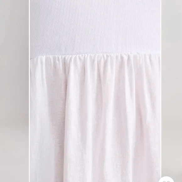 Stateline Chic White Linen Sleeveless Maxi Dress