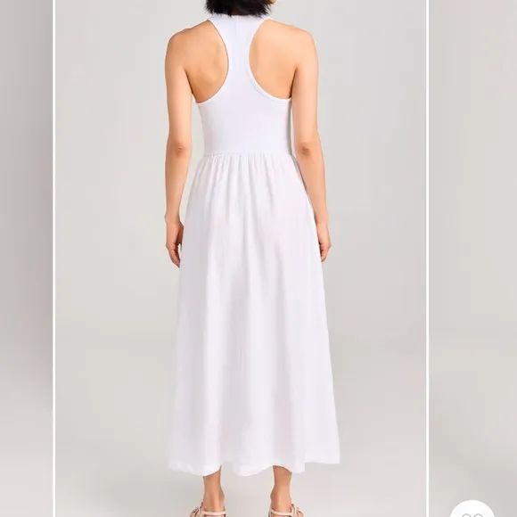 Stateline Chic White Linen Sleeveless Maxi Dress