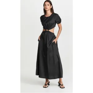 STAUD Calypso Midi Dress Black
