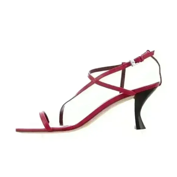 STAUD Kitten Heel Leather Sandals