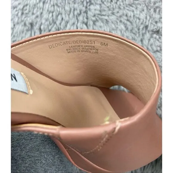 Steve Madden blush pink leather Dedicate platform sandals