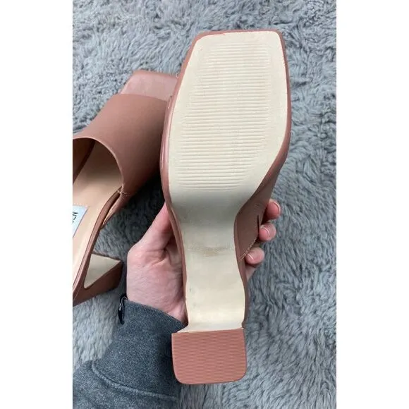 Steve Madden blush pink leather Dedicate platform sandals