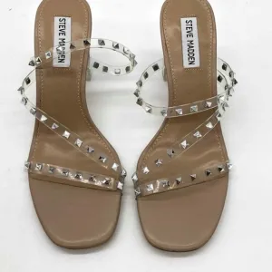 Steve Madden clear studs sandals size 8.5