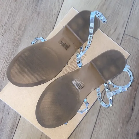 Steve Madden clear travel sandals
