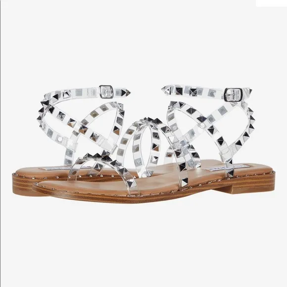 Steve Madden clear travel sandals