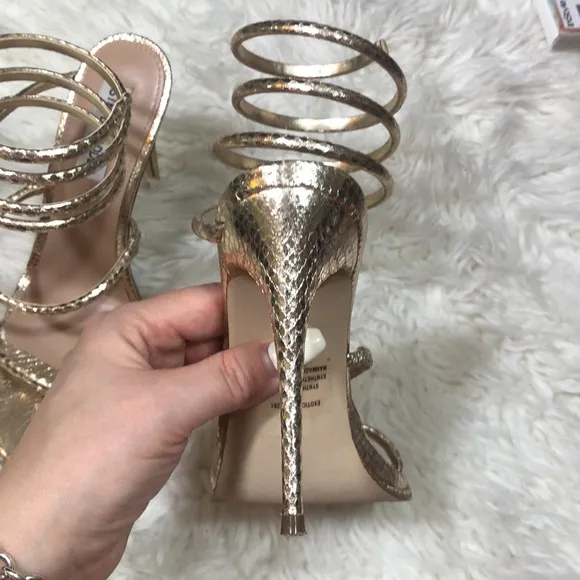 Steve Madden Exotica Gold Sandals Heels